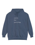 sorry for partying hoodie