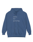 sorry for partying hoodie