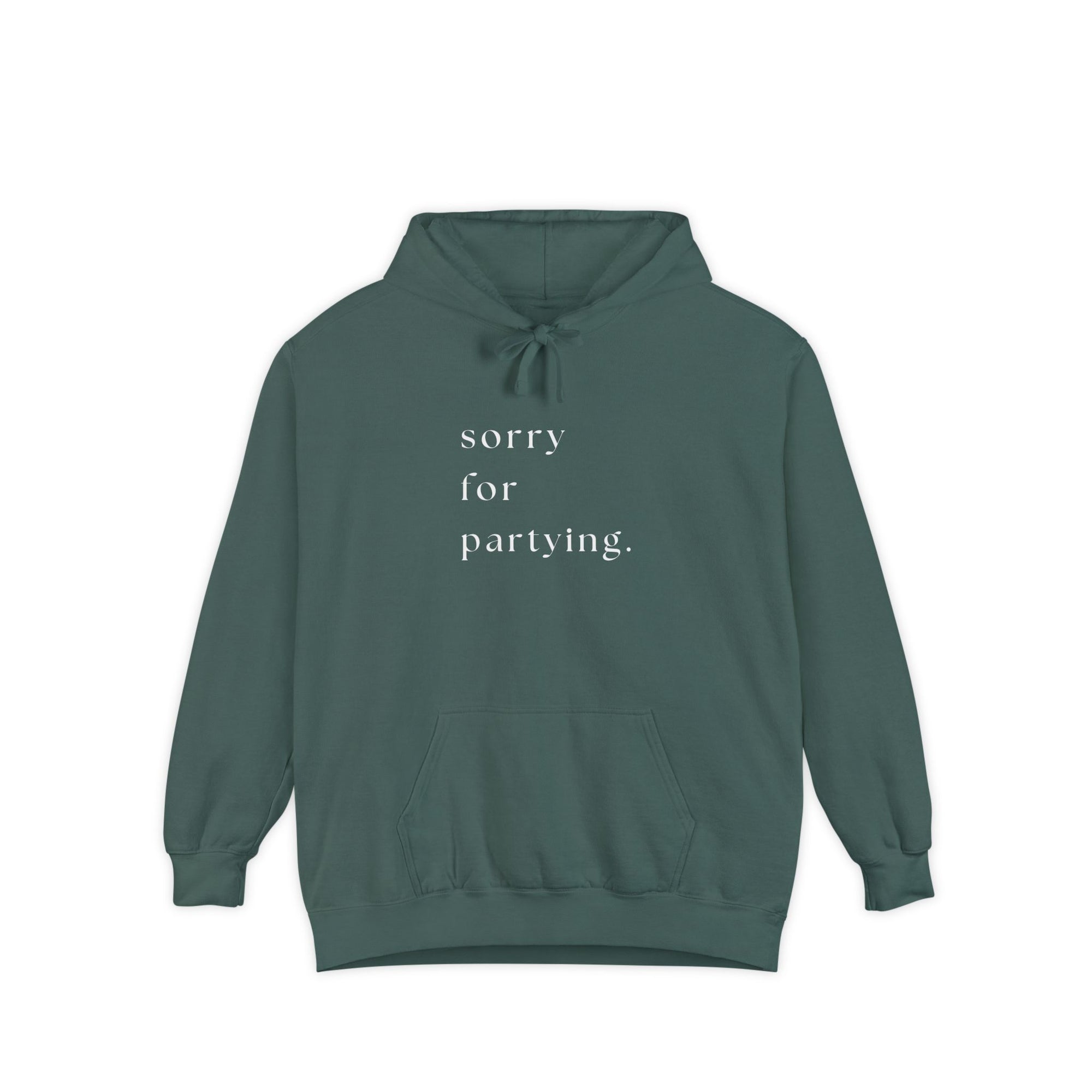 sorry for partying hoodie